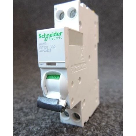 Disjoncteur 32A 1P+N Courbe C 4.5/6kA Modulaire Bornes Vis Acti9 IDT40T SCHNEIDER ELECTRIC A9P22632 1 Disjoncteur 32A 1P+N Courbe C 4.5/6kA Modulaire Bornes Vis Acti9 IDT40T SCHNEIDER ELECTRIC A9P22632