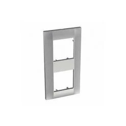 SCHNEIDER ELECTRIC Plaque De Finition Classique Altira 2 Postes - Verticale Entraxe 71mm - Aluminium - Aluminium