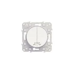 SCHNEIDER ELECTRIC Poussoir Blanc - 2 Boutons Et Fonction Stop - Odace