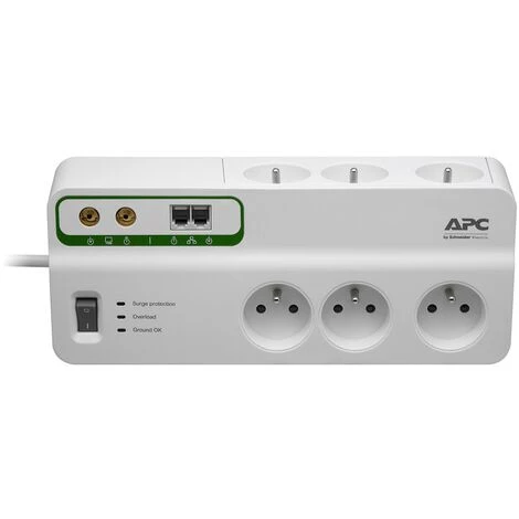Multiprise Parasurtenseur 6 Prises 10A Protection Téléphone Et Coaxial, Schneider Electric, Ref. PMH63VT-FR 3 Multiprise Parasurtenseur 6 Prises 10A Protection Téléphone Et Coaxial, Schneider Electric, Ref. PMH63VT-FR – Image 3
