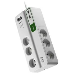 Multiprise Parasurtenseur 6 Prises 10A 2 Prises USB, Schneider Electric, Ref. PM6U-FR