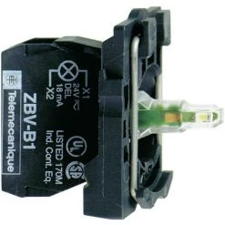 Schneider Electric ZB5AVB1 Élément LED Avec Adaptateur De Fixation, Avec Culot Dampoule Blanc 24 V/DC, 24 V/AC 1 Pc(s)