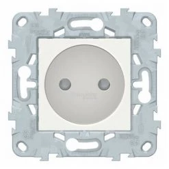Unica Blanc Prise 2P 16A Bornier à Vis 2 Modules, Schneider Electric Ref. NU503318F