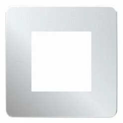 Unica Studio Métal Plaque 1P Aluminium Liseré Anthracite, Schneider Electric Ref. NU280256F