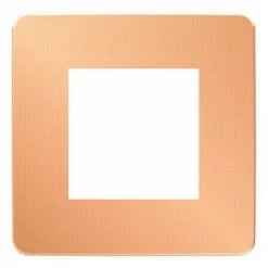 Unica Studio Métal Plaque 1P Cuivre Liseré Blanc , Schneider Electric Ref. NU280257F