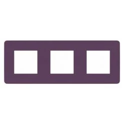 Unica Studio Color Plaque 3P Prune Liseré Blanc , Schneider Electric Ref. NU280614F