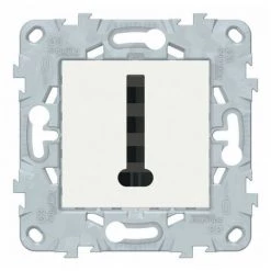 Unica Conjoncteur Téléphone Blanc - 8 Contacts, Schneider Electric Ref. NU549618F