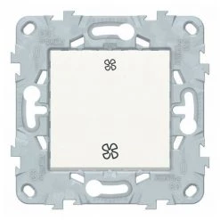 Unica Blanc Commande VMC 2 Vitesses - 10A - 2Modules, Schneider Electric Ref. NU520320VMCF