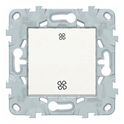 Unica Blanc Commande VMC 2 Vitesses - 10A - 2Modules, Schneider Electric Ref. NU520320VMCF 1 Unica Blanc Commande VMC 2 Vitesses - 10A - 2Modules, Schneider Electric Ref. NU520320VMCF