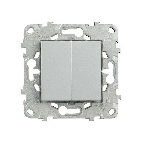 Unica Alu Double Poussoir Avec Carte Flow Pack, Schneider Electric Ref. SHN0512778 1 Unica Alu Double Poussoir Avec Carte Flow Pack, Schneider Electric Ref. SHN0512778
