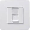 Unica Blanc Prise RJ45 Cat6 + Plaque Studio 1P, Schneider Electric Ref. SHN0512823