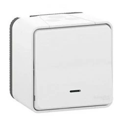 Mureva Styl Va Et Vient Lumineux LED Blanc Saillie Complet IP55 IK08, Schneider Electric Ref. SHN0212461