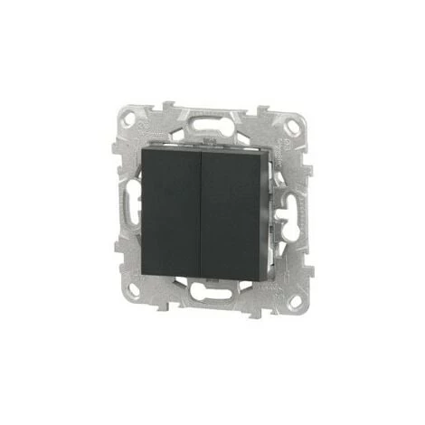 Unica Anthracite Double Poussoir Avec Carte Flow Pack, Schneider Electric Ref. SHN0512779 1 Unica Anthracite Double Poussoir Avec Carte Flow Pack, Schneider Electric Ref. SHN0512779