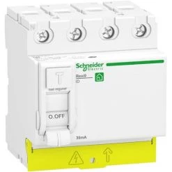 Resi9 XP - Interrupteur Différentiel - 4P - 40A - 30mA - Type A - Peignable, Schneider Electric Ref. R9PRA440