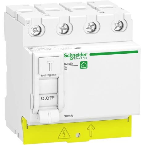 Resi9 XP - Interrupteur Différentiel - 4P - 40A - 30mA - Type A - Peignable, Schneider Electric Ref. R9PRA440 1 Resi9 XP - Interrupteur Différentiel - 4P - 40A - 30mA - Type A - Peignable, Schneider Electric Ref. R9PRA440