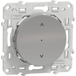 Wiser Odace Interrupteur Volet-roulant 4A Zigbee Alu, Schneider Electric Ref. S530567W