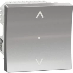 Wiser Unica Interrupteur Volet-roulant 4A Zigbee Alu Meca Seul, Schneider Electric, Ref. NU35030W