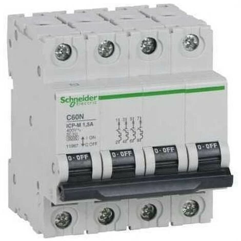 Commutateur De Contrôle De Puissance Automatique C60N ICP-M 4P 10A - SCHNEIDER ELECTRIC 1 Commutateur De Contrôle De Puissance Automatique C60N ICP-M 4P 10A - SCHNEIDER ELECTRIC