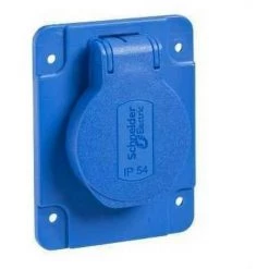 Embase 10/16A 2P TT Serrage Arrière 65x85 Bleu - SCHNEIDER ELECTRIC