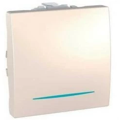 INTERRUPTEUR AVEC LOCALISATEUR LED BLEU IVOIRE MODULE LARGE - SCHNEIDER ELECTRIC