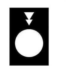 Etiquette 30x40mm Noire Inférieure Lente-rapide - SCHNEIDER ELECTRIC