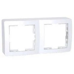 Schneider ALB61442 - Alréa Cadre Saillie Standard Double 62x124mm Profondeur 31mm - Blanc