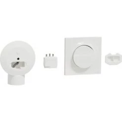 Actionneur DCL + Interrupteur + Plaque Style Kit - Odace SFSP - Schneider Electric - Blanc - S520120K - Blanc