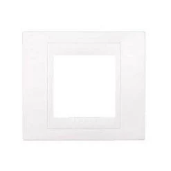 Schneider Electric Mgu6.002.18 Schneider Unica Blanc Liseré Blanc Plaque De Finition 1 Poste 2 Modules