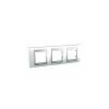 Schneider Electric Mgu66.006.092 Schneider Unica Top Blanc Techno Liseré Alu Plaque De Finition 3 Postes 3x2 Mod.hor.71mm