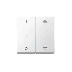 Schneider Electric Mtn619519 M-plan Knx, Commande Double Avec Marquage O-i Et Double Flèche Blanc Brillant