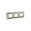 Schneider Electric Mgu66.006.296 Schneider Unica Top Cuivre Onyx Liseré Graphite Plaq.finition 3 Postes 3x2 Mod.hor.71mm