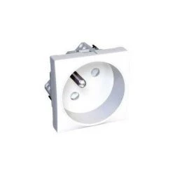 Schneider Electric Alb44212 Schneider Altira Prise De Courant 2p+t Rotoclip - Blanc Polaire