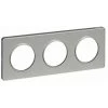 SCHNEIDER ELECTRIC - ODACE TOUCH, PLAQUE ALU 3 POSTES HORIZ. OU VERT. ENTRAXE 71MM - S530806