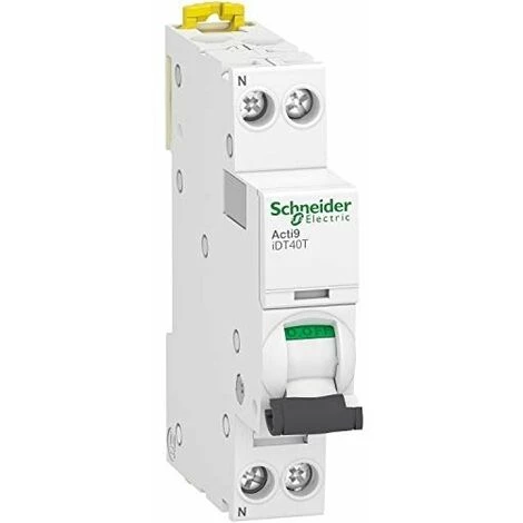 ACTI9 IDT40T - DISJONCTEUR MODULAIRE - 1P+N - 16A - COURBE C - 4500A/6KA SCHNEIDER ELECTRIC SCHA9P22616 1 ACTI9 IDT40T - DISJONCTEUR MODULAIRE - 1P+N - 16A - COURBE C - 4500A/6KA SCHNEIDER ELECTRIC SCHA9P22616