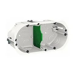 SCHNEIDER ELECTRIC IMT35924 MULTIFIX - BOÎTE D'ENCASTREMENT - Ø 67MM - PROF 40MM - 2 POSTES ENTRAXE 71 MM