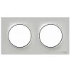 ODACE STYL PLAQUE SABLE 2 POSTES HORIZONTAUX OU VERTICAUX ENTRAXE 71MM SCHNEIDER ELECTRIC