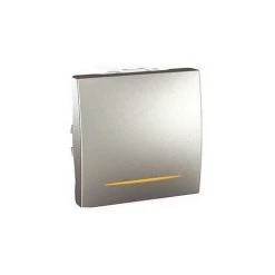 SCHNEIDER UNICA ALU VA-ET-VIENT LUMINEUX (TÉMOIN) 10 A CONNEXION RAPIDE 2 MODULES SCHNEIDER ELECTRIC SCHMGU3.203.30S