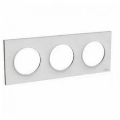 SCHNEIDER ELECTRIC SC5S520706A1 ODACE STYL PLAQUE 3 POSTES HORIZONTAUX OU VERTICAUX, GRIS