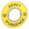 ETIQUETTE CIRCULAIRE - ARRET D'URGENCE - D60 - ARRET D'URGENCE - SCHNEIDER ZBY9120 SCHNEIDER ELECTRIC
