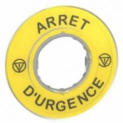 ETIQUETTE CIRCULAIRE - ARRET D'URGENCE - D60 - ARRET D'URGENCE - SCHNEIDER ZBY9120 SCHNEIDER ELECTRIC
