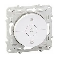 SCHNEIDER ELECTRIC - ODACE, INTERRUPTEUR VMC BLANC, AVEC POSITION ARRÊT, À VIS - S520243
