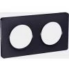ODACE TOUCH, PLAQUE ANTHRACITE 2 POSTES HORIZ. OU VERT. ENTRAXE 71MM SCHNEIDER ELECTRIC