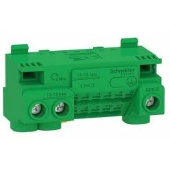 RESI9 - BORNIER TERRE 63A + CAVALIER - AUTO 11X1,5² À 4² - VIS 3X6² À 25² SCHNEIDER ELECTRIC SCHLGYT1E14