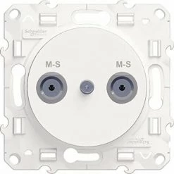 SCHNEIDER ELECTRIC - ODACE, PRISE MULTISERVICE BLANC, À VIS - S520457