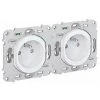 SCHNEIDER OVALIS 2 PRISES DE COURANT 2P+T EN 2 POSTES HORIZONTAL 71MM SANS PLAQUE SCHNEIDER ELECTRIC SCHS261069