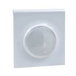 ODACE STYL PRATIC, PLAQUE BLANC AVEC COUVERCLE SOUPLE TRANSLUCIDE 1 POSTE IP44 SCHNEIDER ELECTRIC PPM - PMO 60 60