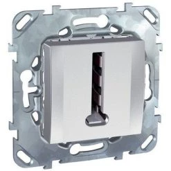 SCHNEIDER UNICA ALU CONJONCTEUR TÉLÉPHONIQUE EN T AVEC SUPPORT SCHNEIDER ELECTRIC SCHMGU5.496.30ZD