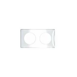 ODACE YOU TRANSPARENT, PLAQUE DE FINITION SUPPORT BLANC 2 POSTES ENTRAXE 71MM SCHNEIDER ELECTRIC