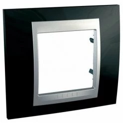 SCHNEIDER ELECTRIC SC5MGU66002093 PLAQUE 1 POSTE NOIR LAQUÉ ALU UNICA TOP