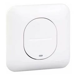 SCHNEIDER OVALIS POUSSOIR À FERMETURE + LED 230V CÂBLÉE 10 A À GRIFFES AVEC PLAQUE SCHNEIDER ELECTRIC SCHS265276